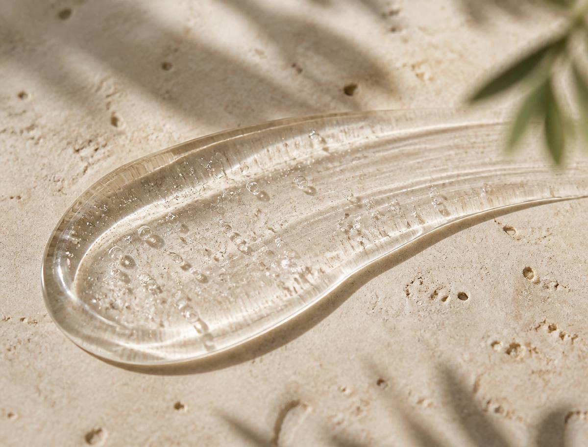 Avivior skincare products on a warm beige surface with shadows